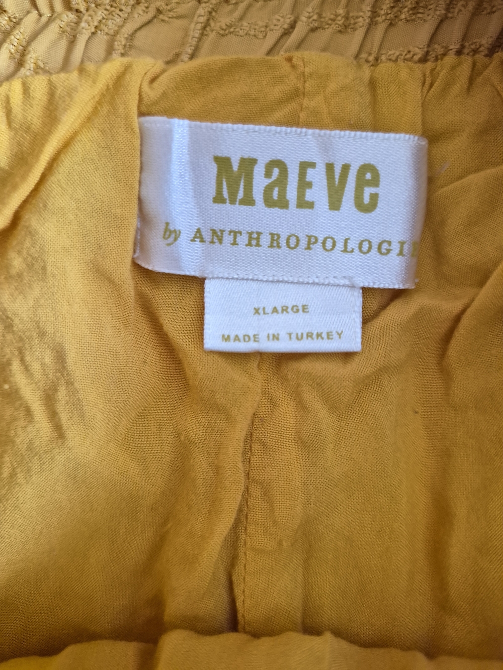 Maeve Anthropologie Mustard Yellow Button-Front Maxi Skirt Size XL - Picture 7 of 10